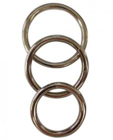 Sportsheets Metal O-Ring 3 Pack Nickel-free Rings
