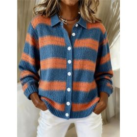 Women's Blouse With A Turn-down Collar And Cardigan-style Top (Option: CS3SDHEJHHSWWS-S)