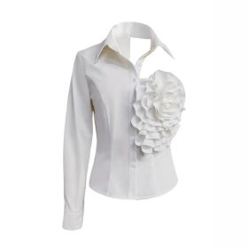 White Blouse With A One-shoulder TOP (Option: White-S)